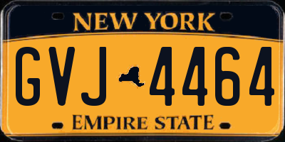 NY license plate GVJ4464
