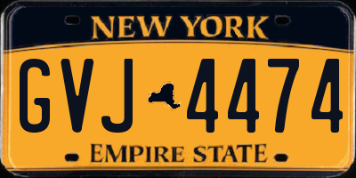 NY license plate GVJ4474