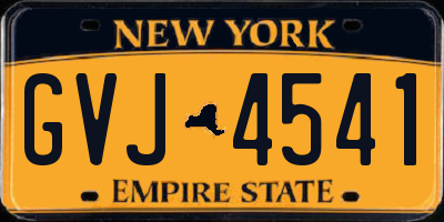NY license plate GVJ4541
