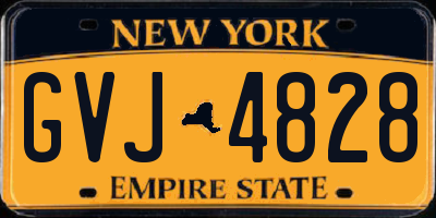 NY license plate GVJ4828