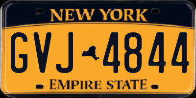 NY license plate GVJ4844