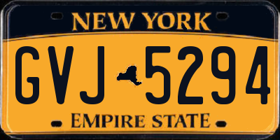 NY license plate GVJ5294