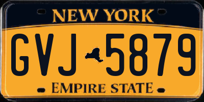 NY license plate GVJ5879