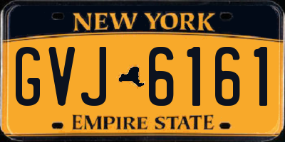 NY license plate GVJ6161