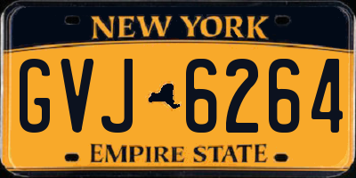 NY license plate GVJ6264