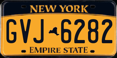 NY license plate GVJ6282