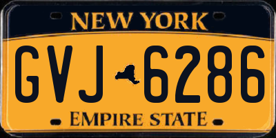 NY license plate GVJ6286