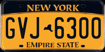 NY license plate GVJ6300