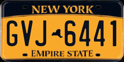 NY license plate GVJ6441