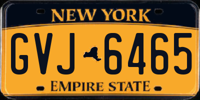 NY license plate GVJ6465