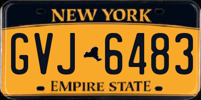 NY license plate GVJ6483