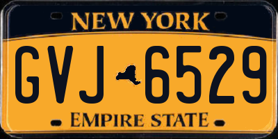 NY license plate GVJ6529