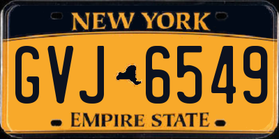 NY license plate GVJ6549