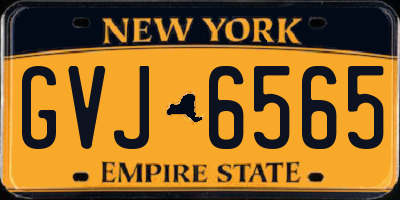 NY license plate GVJ6565