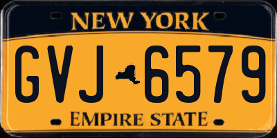 NY license plate GVJ6579