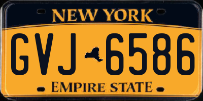 NY license plate GVJ6586