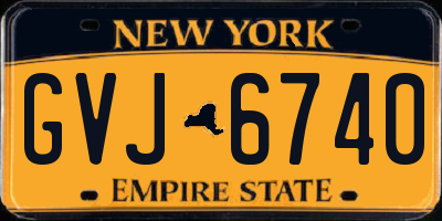 NY license plate GVJ6740