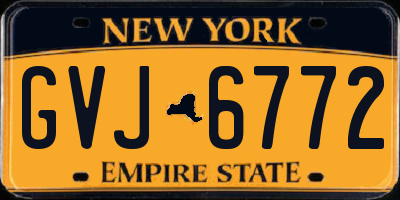 NY license plate GVJ6772