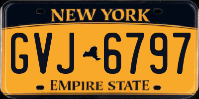 NY license plate GVJ6797