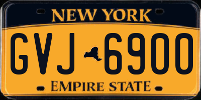 NY license plate GVJ6900