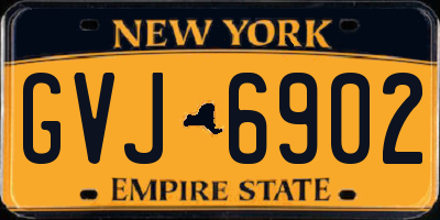NY license plate GVJ6902
