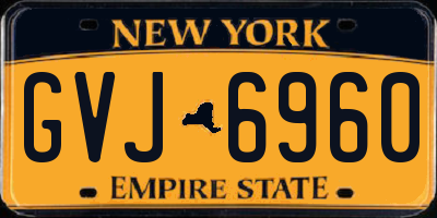 NY license plate GVJ6960