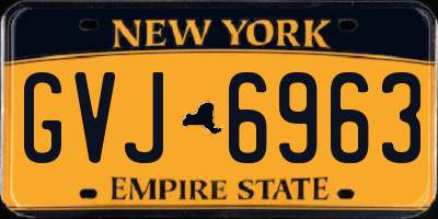 NY license plate GVJ6963