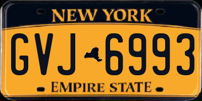 NY license plate GVJ6993