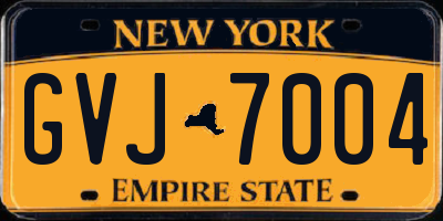 NY license plate GVJ7004