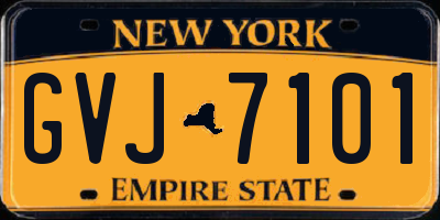NY license plate GVJ7101
