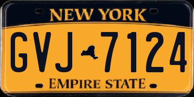 NY license plate GVJ7124