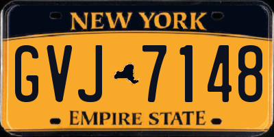 NY license plate GVJ7148