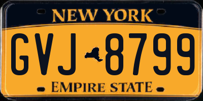NY license plate GVJ8799
