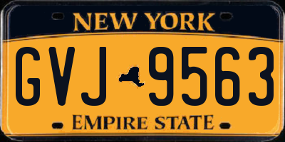 NY license plate GVJ9563