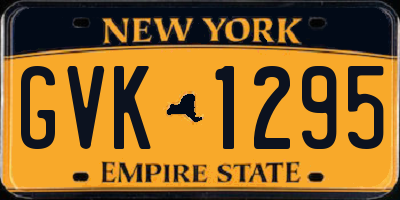 NY license plate GVK1295