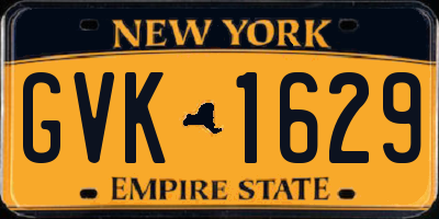 NY license plate GVK1629