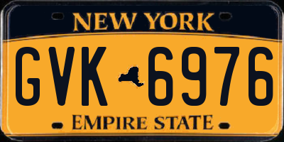 NY license plate GVK6976