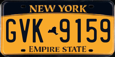 NY license plate GVK9159