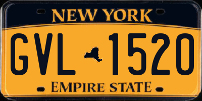NY license plate GVL1520