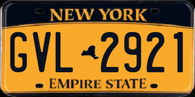 NY license plate GVL2921