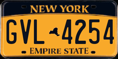 NY license plate GVL4254