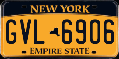 NY license plate GVL6906