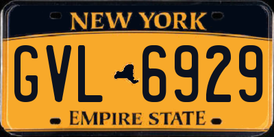 NY license plate GVL6929