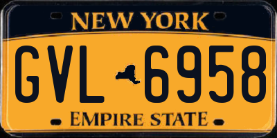 NY license plate GVL6958