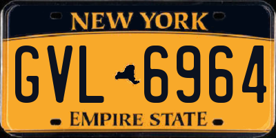 NY license plate GVL6964