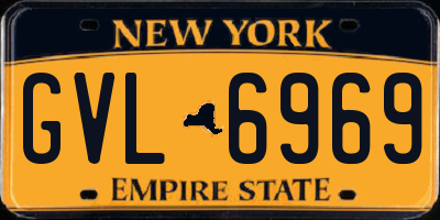 NY license plate GVL6969