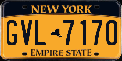 NY license plate GVL7170