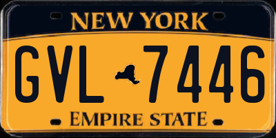 NY license plate GVL7446