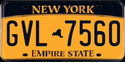 NY license plate GVL7560