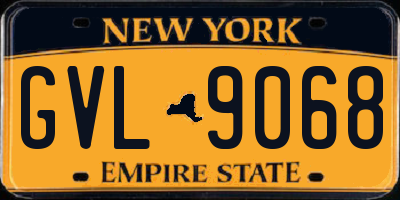 NY license plate GVL9068